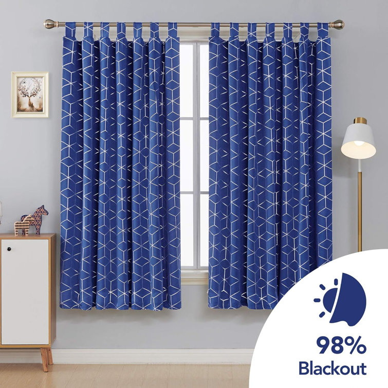 Deconovo Polyester Blackout Tab Top Curtain Pair | Wayfair.co.uk